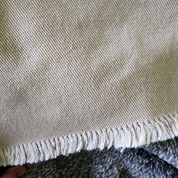 Frayed high waisted work khaki shorts - Picture 3 of 4